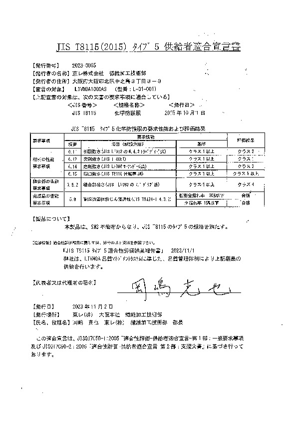 防護服のご案内